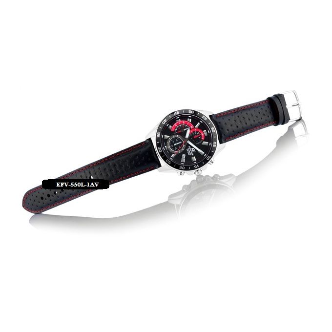 Casio – Bracelet cuir noir – Collection Edifice – Chronographe – EFV-550L-1AVUDF