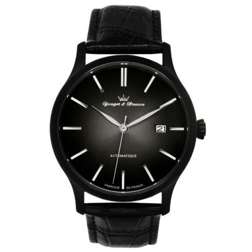 Yonger & Bresson – YBH8564/13 – Automatique – Fabriquée en France – Noir cadran noir – Bracelet cuir noir Yonger & Bresson – YBH8564/13 – Automatique – Fabriquée en France – Noir cadran noir – Bracelet cuir noir