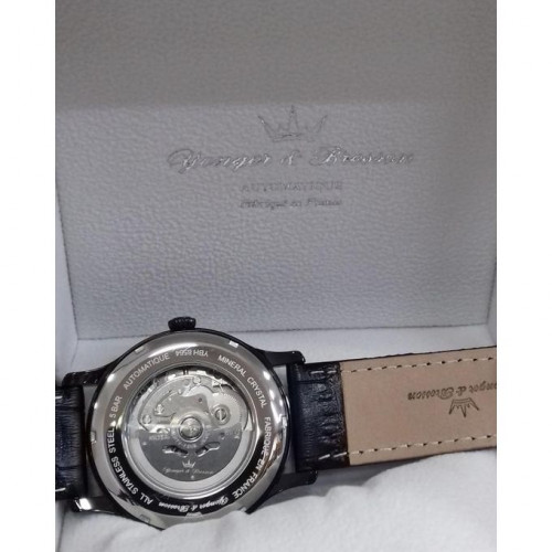 Yonger & Bresson – YBH8564/13 – Automatique – Fabriquée en France – Noir cadran noir – Bracelet cuir noir Yonger & Bresson – YBH8564/13 – Automatique – Fabriquée en France – Noir cadran noir – Bracelet cuir noir