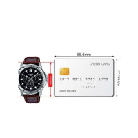 Casio – Homme – Bracelet cuir marron – Cadran noir – MTP-VD300L-1EUDF
