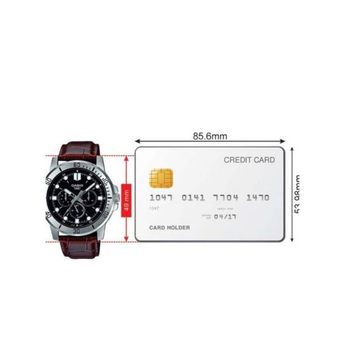 Casio – Homme – Bracelet cuir marron – Cadran noir – MTP-VD300L-1EUDF Casio – Homme – Bracelet cuir marron – Cadran noir – MTP-VD300L-1EUDF