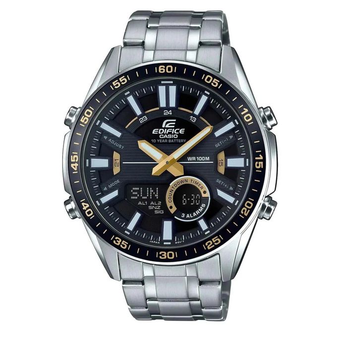 Casio – EDIFICE – Double montre Numérique/Analogique – 3 Alarmes – EFV-C100D-1BVDF