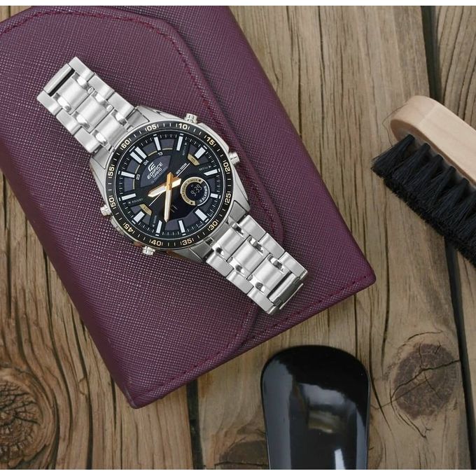 Casio – EDIFICE – Double montre Numérique/Analogique – 3 Alarmes – EFV-C100D-1BVDF