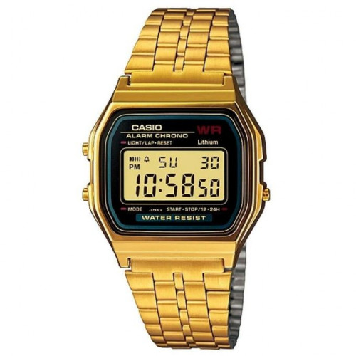 Casio – Cadran carré – Vintage Collection – Doré – Bracelet en acier inoxydable – A159WGEA-1DF Casio – Cadran carré – Vintage Collection – Doré – Bracelet en acier inoxydable – A159WGEA-1DF