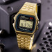 Casio – Cadran carré – Vintage Collection – Doré – Bracelet en acier inoxydable – A159WGEA-1DF Casio – Cadran carré – Vintage Collection – Doré – Bracelet en acier inoxydable – A159WGEA-1DF