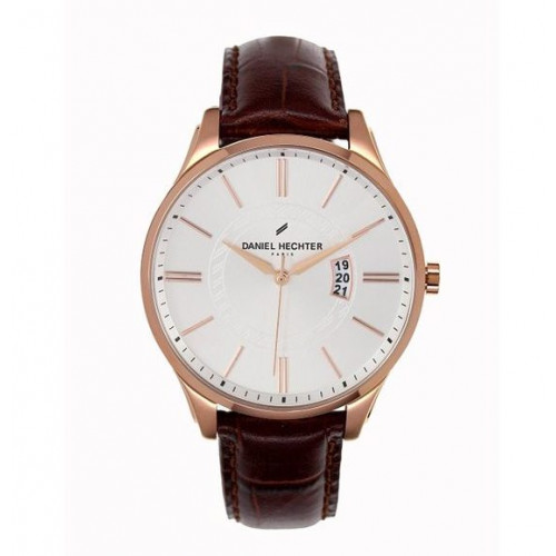 Daniel Hechter homme – Cadran blanc – Boîtier bronze – Bracelet en cuir marron – DHH020/2BU Daniel Hechter homme – Cadran blanc – Boîtier bronze – Bracelet en cuir marron – DHH020/2BU
