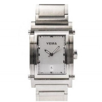 YEMA – Montre homme – Rectangulaire – Boîtier argenté – Bracelet métallique argenté – FR307