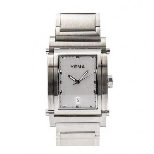 YEMA – Montre homme – Rectangulaire – Boîtier argenté – Bracelet métallique argenté – FR307 YEMA – Montre homme – Rectangulaire – Boîtier argenté – Bracelet métallique argenté – FR307
