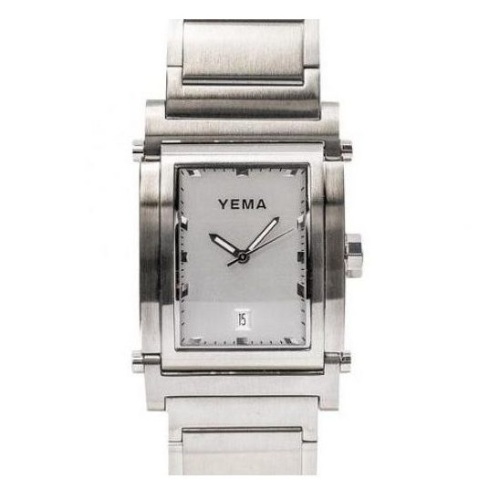 YEMA – Montre homme – Rectangulaire – Boîtier argenté – Bracelet métallique argenté – FR307