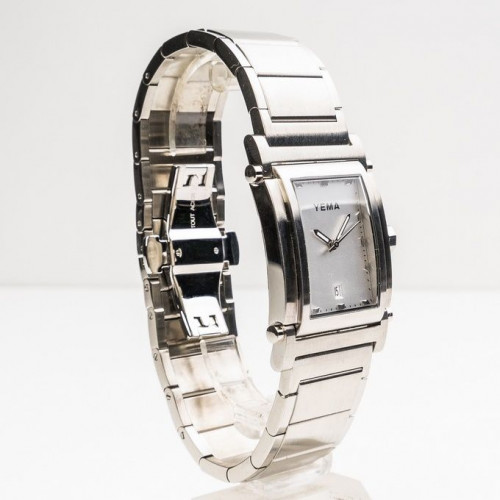YEMA – Montre homme – Rectangulaire – Boîtier argenté – Bracelet métallique argenté – FR307 YEMA – Montre homme – Rectangulaire – Boîtier argenté – Bracelet métallique argenté – FR307