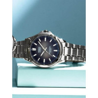 Casio – Montre pour hommes – Solaire & verre saphir inrayable – Fond noir – Tout en acier inoxydable – MTS-RS100D-1ADF