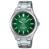Casio – Montre pour hommes – Solaire & verre saphir inrayable – Fond vert – Tout en acier inoxydable – MTS-RS100D-3AVDF