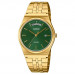 Casio – Belle montre classique dorée et fond vert pour hommes – Bracelet en acier inoxydable avec dateur jours/mois – MTP-B146G-3AV Casio – Belle montre classique dorée et fond vert pour hommes – Bracelet en acier inoxydable avec dateur jours/mois – MTP-B146G-3AV