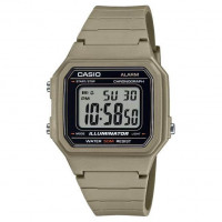 Casio – Montre digitale au bracelet en résine vert – Étanche 50 m – W-217H-5AV