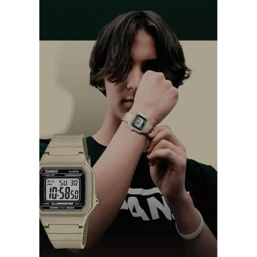 Casio – Montre digitale au bracelet en résine vert – Étanche 50 m – W-217H-5AV Casio – Montre digitale au bracelet en résine vert – Étanche 50 m – W-217H-5AV
