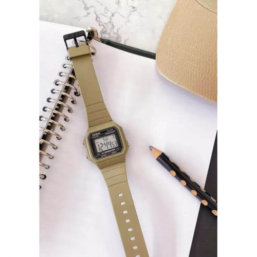 Casio – Montre digitale au bracelet en résine vert – Étanche 50 m – W-217H-5AV Casio – Montre digitale au bracelet en résine vert – Étanche 50 m – W-217H-5AV
