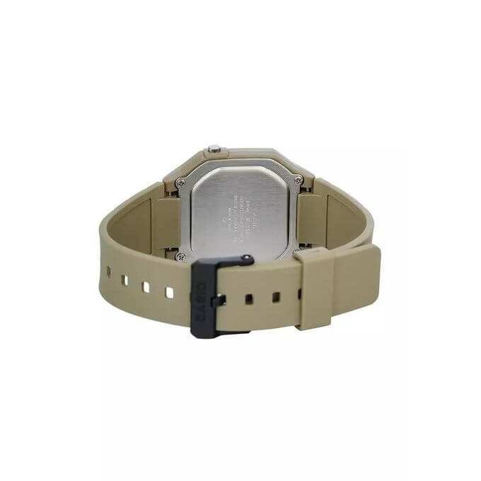 Casio – Montre digitale au bracelet en résine vert – Étanche 50 m – W-217H-5AV