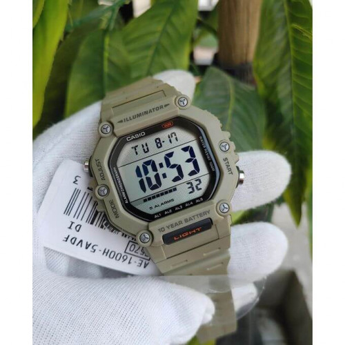 Casio – Montre sport pour hommes pratique et robuste – Vert – Autonomie pile 10 ans – Étanche 100 m – AE-1600H-5AVDF Casio – Montre sport pour hommes pratique et robuste – Vert – Autonomie pile 10 ans – Étanche 100 m – AE-1600H-5AVDF