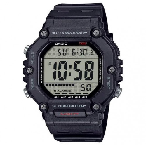Casio – Montre sport pratique et robuste noir pour hommes – Autonomie pile 10 ans – Étanche 100 m – AE-1600H-1AV Casio – Montre sport pratique et robuste noir pour hommes – Autonomie pile 10 ans – Étanche 100 m – AE-1600H-1AV