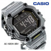 Casio – Montre sport pratique et robuste noir – Autonomie pile 10 ans – Étanche 100 m – AE-1600H-8BV