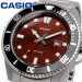 Casio – Sous-marine pour hommes – Fond marron – Étanche 200 m – Tout en acier inoxydable – MDV-107D-5AV Casio – Sous-marine pour hommes – Fond marron – Étanche 200 m – Tout en acier inoxydable – MDV-107D-5AV