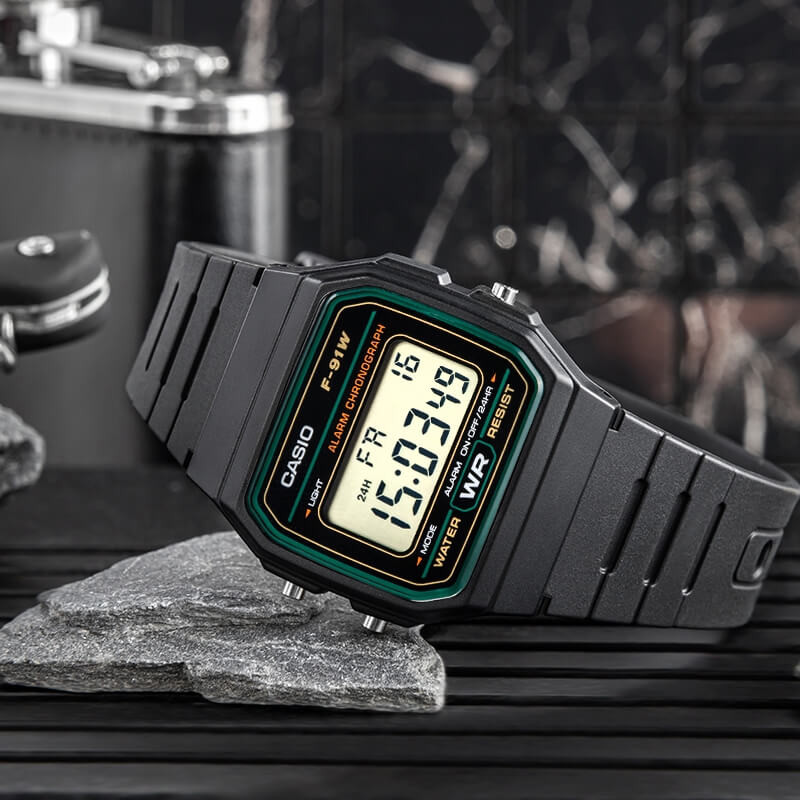 Casio – Un classique des années 80 à votre poignet : la F-91W, là où le temps rencontre la nostalgie – F-91W-3