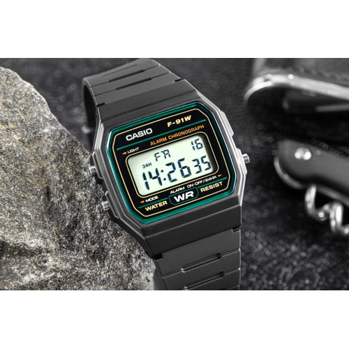 Casio – Un classique des années 80 à votre poignet : la F-91W, là où le temps rencontre la nostalgie – F-91W-3 Casio – Un classique des années 80 à votre poignet : la F-91W, là où le temps rencontre la nostalgie – F-91W-3