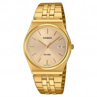 Casio – Montre classique au style rétro doré avec dateur et étanche pour hommes – Tout en acier inoxydable – MTP-B145G-9AV