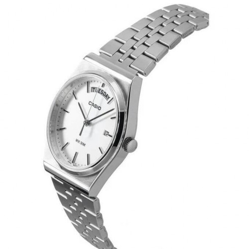 Casio – Style des années 80 – Classique pour hommes – Dateur jours/mois – Tout en acier inoxydable – MTP-B146D-7AV Casio – Style des années 80 – Classique pour hommes – Dateur jours/mois – Tout en acier inoxydable – MTP-B146D-7AV