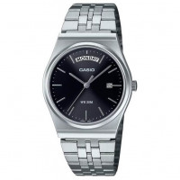 Casio – Montre classique pour hommes en acier inoxydable et avec dateur jours/mois – Étanche 50 m – MTP-B146D-1AV