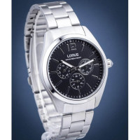 Lorus – Montre pour hommes au cadran noir et blanc avec motifs rayures – Étanche 50 m – RP623CX9