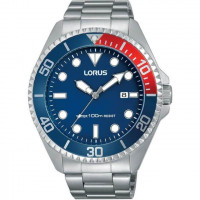Lorus – Montre Homme modèle SPORT Argentée et Bleue – Étanche 100 m – RH941GX9