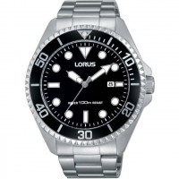 Lorus – Somptueuse montre à quartz pour hommes, cadran noir avec dateur et étanche 100 m – RH939GX9