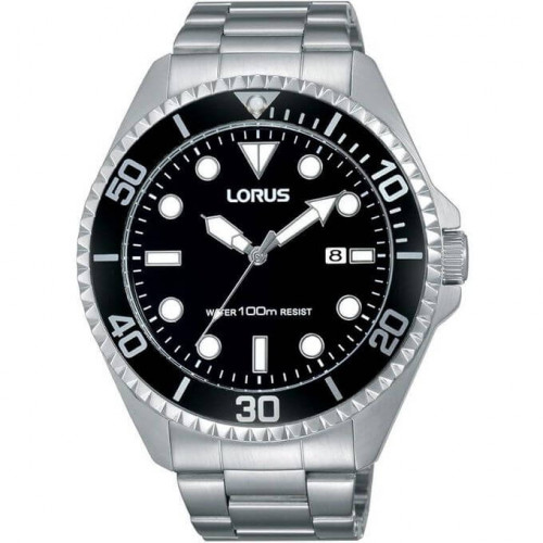 Lorus – Somptueuse montre à quartz pour hommes, cadran noir avec dateur et étanche 100 m – RH939GX9 Lorus – Somptueuse montre à quartz pour hommes, cadran noir avec dateur et étanche 100 m – RH939GX9