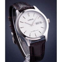 Lorus – Montre classique en bracelet cuir marron et avec dateur pour hommes – Étanche 50 m – RXN29DX9