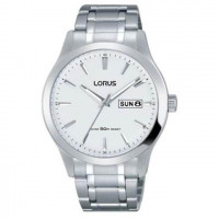 Lorus – Montre classique au fond blanc et avec dateur jours/mois pour hommes – Étanche – RXN25DX9
