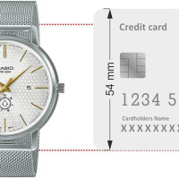 Casio – Simple, mais unique, Bracelet en mailles milanaise – Avec dateur jour/mois – Étanche – MTP-B125M-7AV