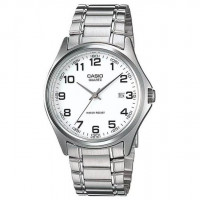 Casio – Montre pour hommes – Argentée cadran blanc avec dateur – Étanche – MTP-1183A-7B