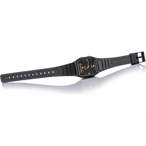 Casio – Double montres en cadran noir – Étanche jusqu’à 50 m – Bracelet en résine noir – AW-48HE-1AV Casio – Double montres en cadran noir – Étanche jusqu’à 50 m – Bracelet en résine noir – AW-48HE-1AV