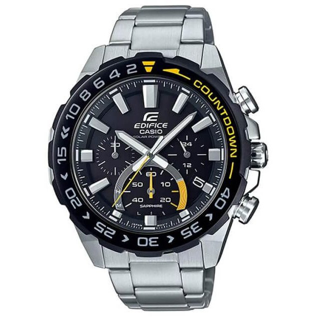 Casio – Edifice Collection pour hommes – Chronographe à énergie solaire & à cristaux de saphir anti-rayures – EFS-S550DB-1AV