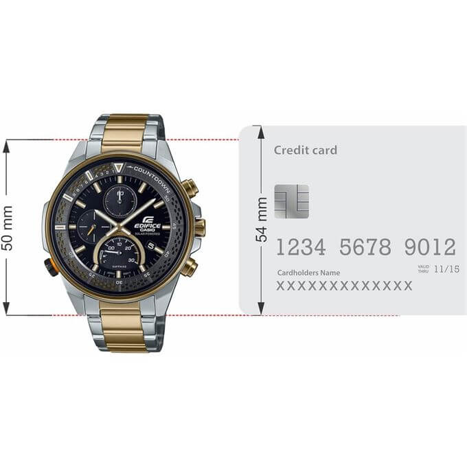 Casio – Edifice Collection pour hommes – Solaire – Verre saphir anti rayures – Avec un design sportif – EFS-S590SG-1AV