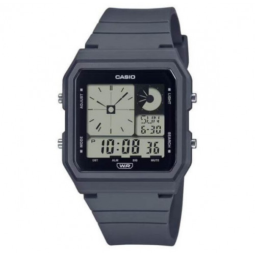 Casio – Vintage Collection en couleur Gris – Modèle carré – Bracelet en résine gris foncé – LF-20W-2A2DF Casio – Vintage Collection en couleur Gris – Modèle carré – Bracelet en résine gris foncé – LF-20W-2A2DF