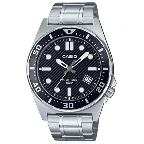 Casio – Montre analogique pour hommes – Fond noir – Étanche 50 m – Tout en acier inoxydable – MTD-135D-1AV Casio – Montre analogique pour hommes – Fond noir – Étanche 50 m – Tout en acier inoxydable – MTD-135D-1AV