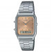 Casio – Montre fond couleur saumon – Double montre numérique/analogique – Bracelet en acier inoxydable – AQ-230A-4AMQY Casio – Montre fond couleur saumon – Double montre numérique/analogique – Bracelet en acier inoxydable – AQ-230A-4AMQY