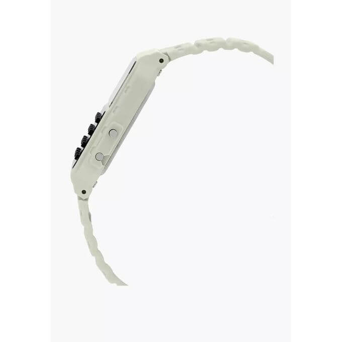 Casio – En blanc et style rétro Vintage avec mini-calculatrice révolutionnaire – Bracelet en résine Bio – CA-53WB-8B