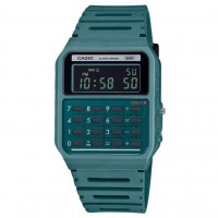 Casio – Style rétro Vintage avec mini-calculatrice révolutionnaire – Bracelet en résine Bio de couleur turquoise foncé – CA-53WB-3B