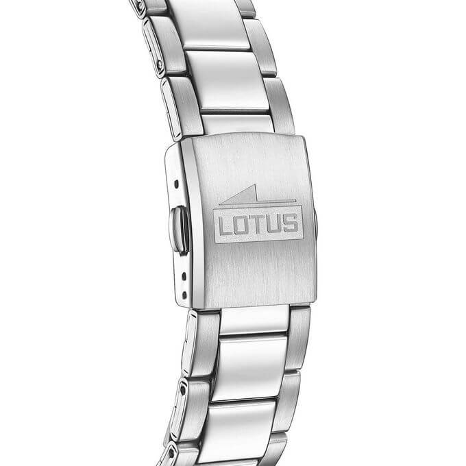 Lotus – Modèle classique en fond bleu pour hommes – Bracelet en acier inoxydable – Étanche – 15959/A