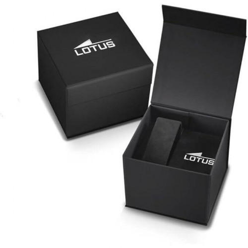 Lotus – Montre classique cadran argenté en bracelet cuir noir pour hommes – Diamètre 42 mm – 15961/1 Lotus – Montre classique cadran argenté en bracelet cuir noir pour hommes – Diamètre 42 mm – 15961/1