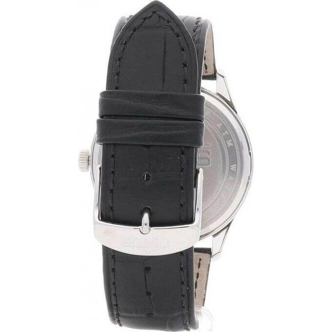 Lotus – Montre classique cadran noir en bracelet cuir noir pour hommes – Diamètre 42 mm – 15961/3