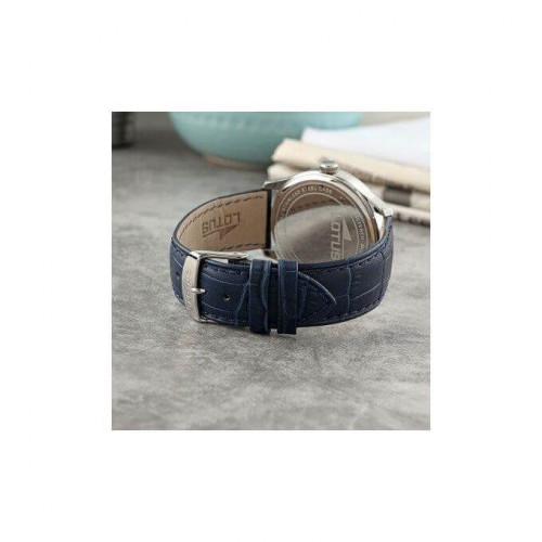 Lotus – Montre classique bleue en bracelet cuir bleu pour hommes – Diamètre 42 mm – 15961/A Lotus – Montre classique bleue en bracelet cuir bleu pour hommes – Diamètre 42 mm – 15961/A